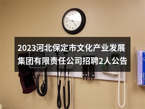 2023河北保定市文化产业发展集团有限责任公司招聘2人公告 图片