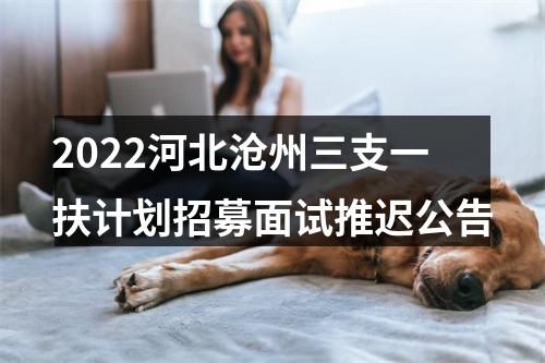 2022河北沧州三支一扶计划招募面试推迟公告 图片