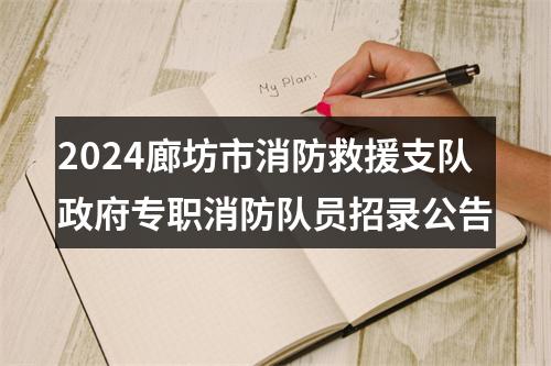 2024廊坊市消防救援支队政府专职消防队员招录公告 图片