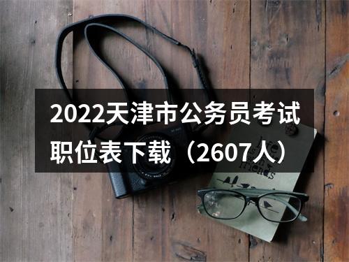 2022天津市公务员考试职位表下载（2607人） 图片