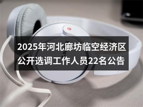 2025年河北廊坊临空经济区公开选调工作人员22名公告 图片