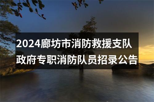 2024廊坊市消防救援支队政府专职消防队员招录公告 图片